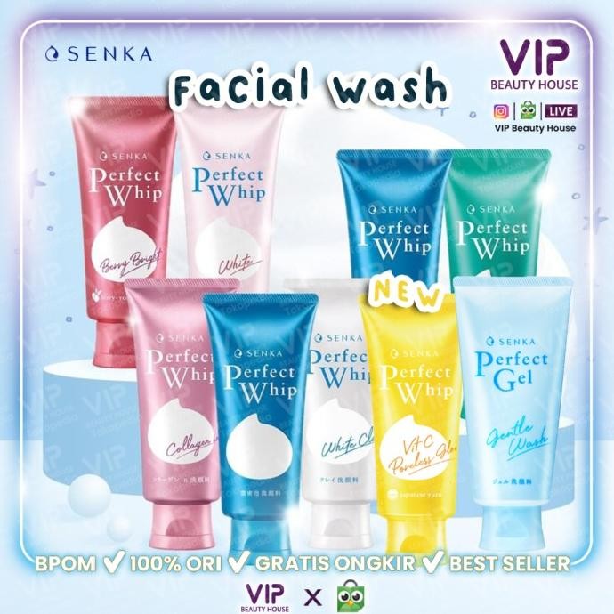 

TERSEDIA VIP | SENKA PERFECT WHIP FACIAL FOAM & GEL 50G / 100G / 120G BPOM
