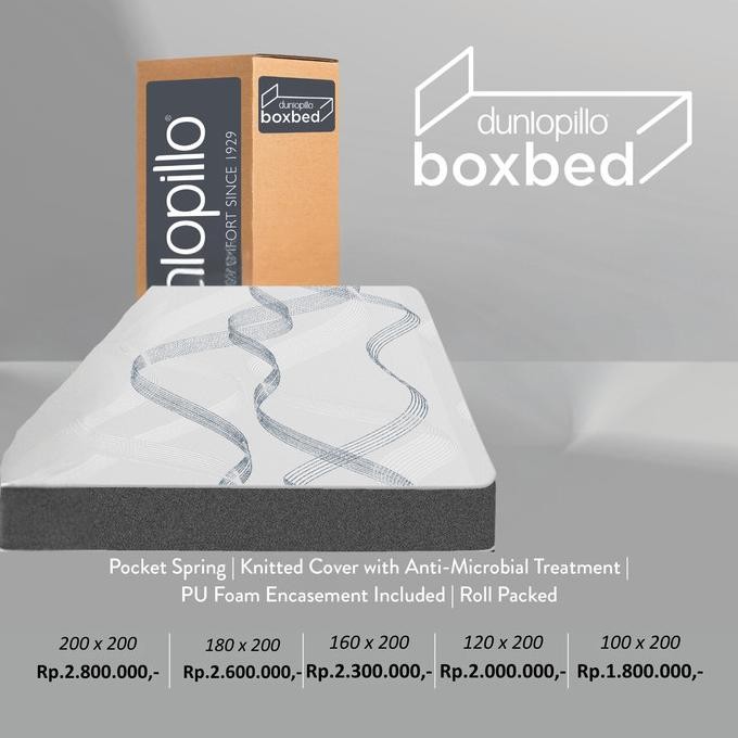 

TERSEDIA DUNLOPILLO BED BOX POCKETED SPRING MATTRESS 24 CM W' FOAM ENCASEMENT
