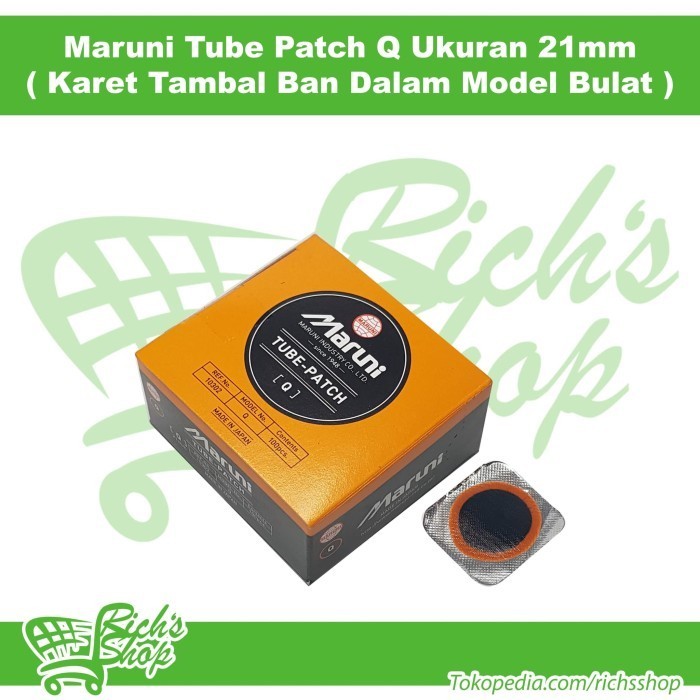 Karet Tambal Tip Top Ban Dalam Maruni TBD Q Box Bulat 21mm