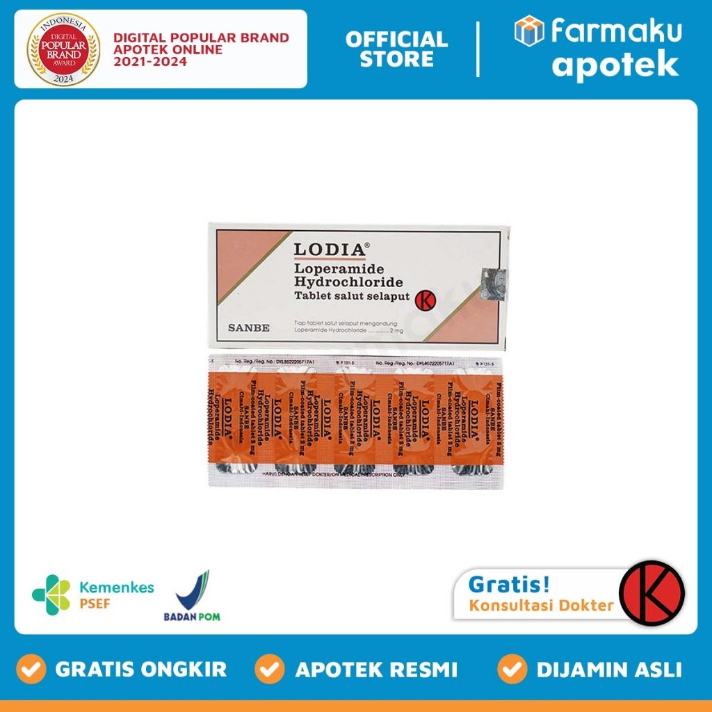 Lodia 2 mg Strip 10 tablet salut selaput - SLW