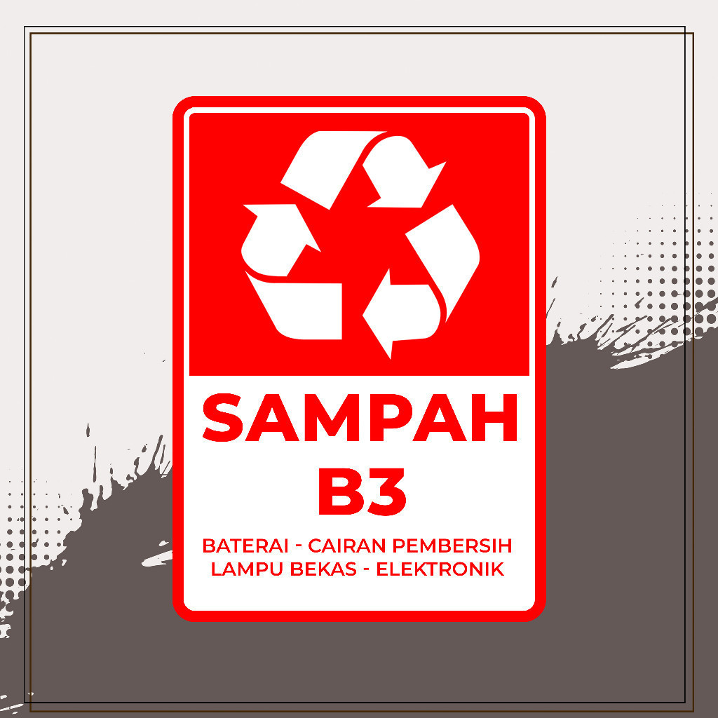 

Stiker Label Penanda Tempat Jenis Sampah B3 multi Sticker