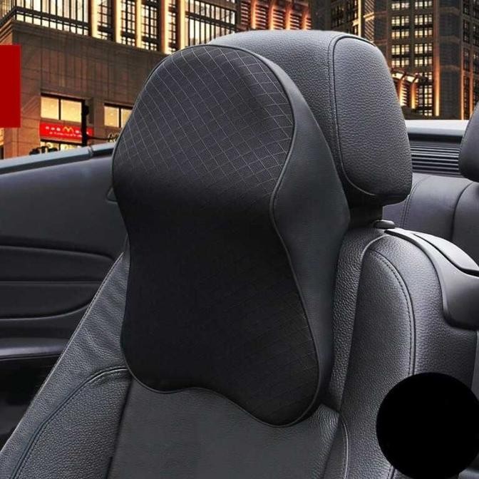 

TERSEDIA BANTAL LEHER KURSI MOBIL MEMORY FOAM NECK PILLOW HEADREST NC33 BLACK