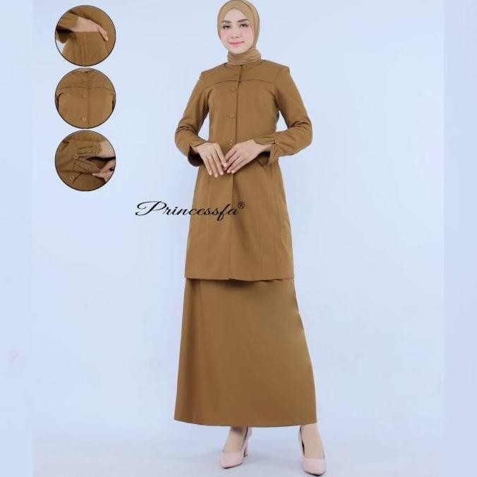 Produk terbaru Baju Seragam Pns Wanita Pemda Tua Kerah Sanghai Model