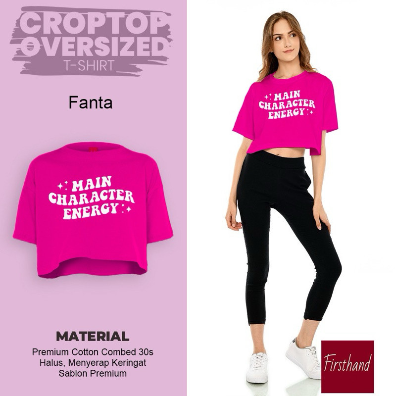 Crop Top Oversize Main Energy Baju Crop Kaos Oversize Crop Top Original