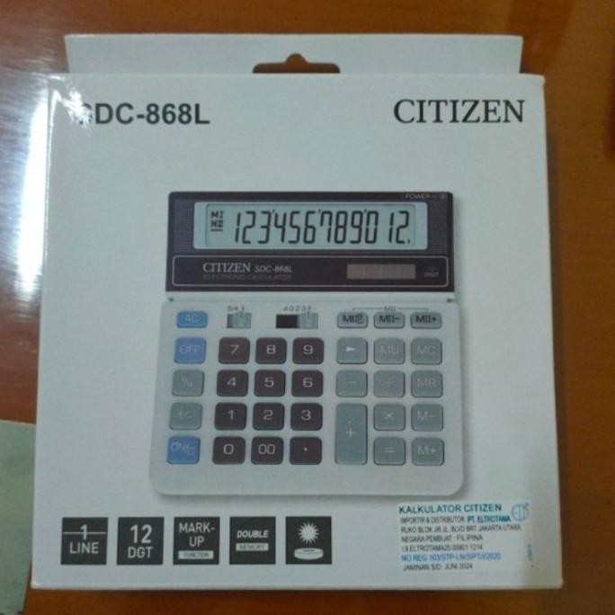

BEBAS ONGKIR - Kalkulator Citizen SDC-868L Original