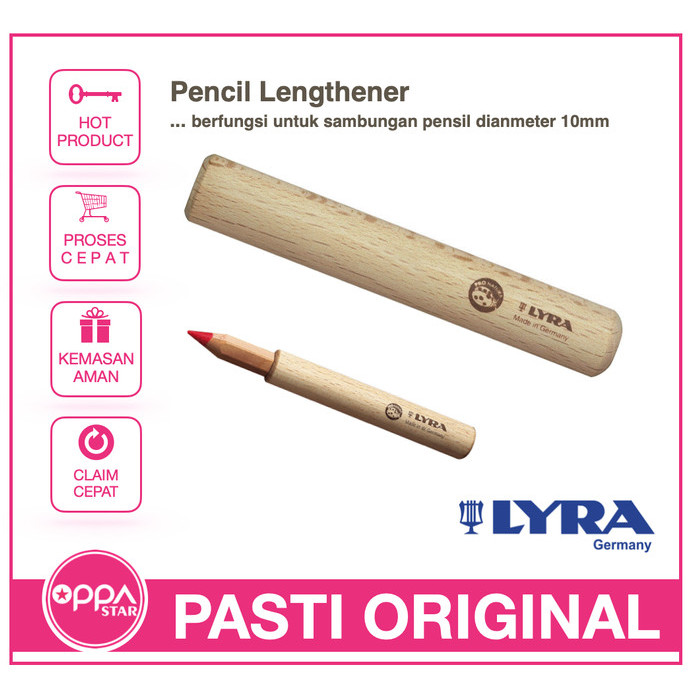 

TERLARIS! Sambungan Pensil Lyra Dian 10 mm / lengthener Pencil Holder 7801620