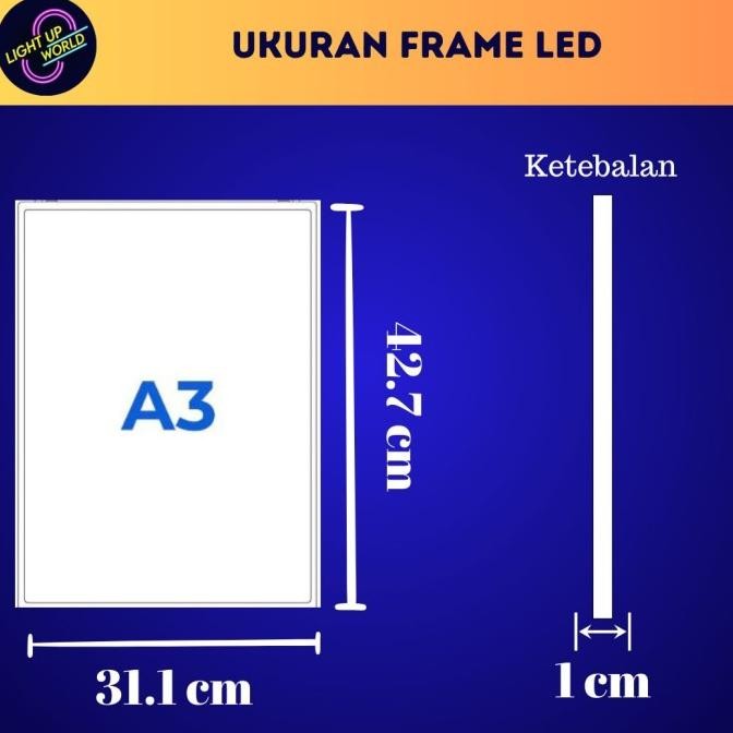 

NEW Slim Light Box Menu Board LED Sign Board - A3