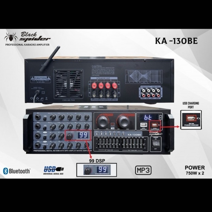 TERLARIS AMPLI BLACK SPIDER KA 130 BE AMPLIFIER BLACKSPIDER KA 130BE KA130BE