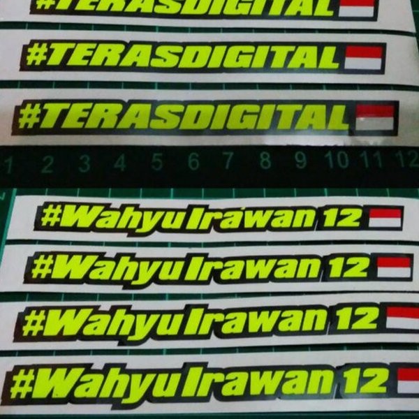 

Terlaris Cutting Sticker Custom Nama Bendera Ina. Uk. 25Cm New
