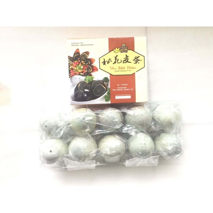 

Telur Bebek Hitam / Phitan (Pitan) / Century Egg isi 10 Butir READY GOSEND