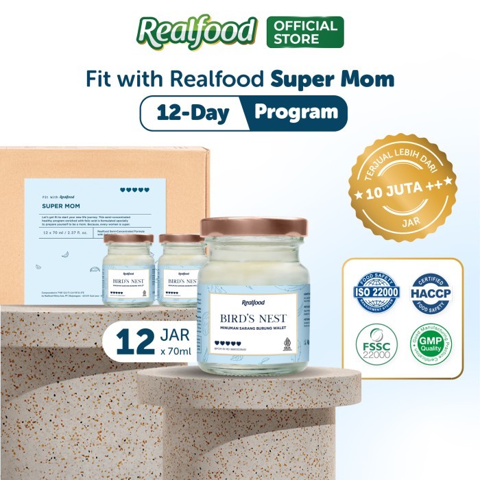 

Realfood Super Mom Program 12 Hari Sarang Burung Walet dengan Premiks Vitamin (Asam Folat) KIRIM