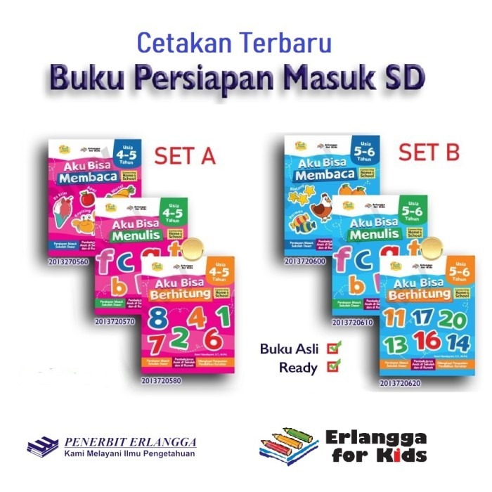 

HOT SALE! Buku Aku Bisa Membaca Menulis Berhitung Persiapan Masuk SD Erlangga