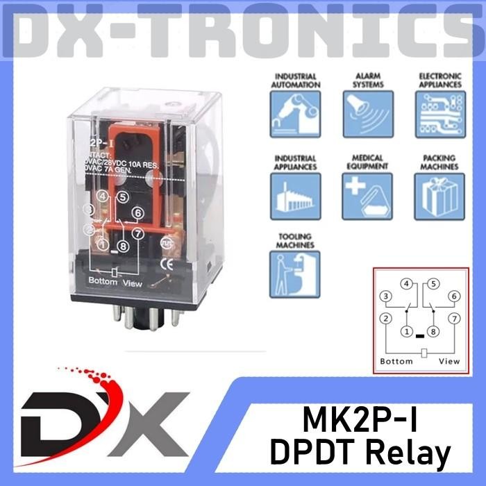 Relay MK2P-I DPDT MK2P I 12V 24V 220V  Import Premium