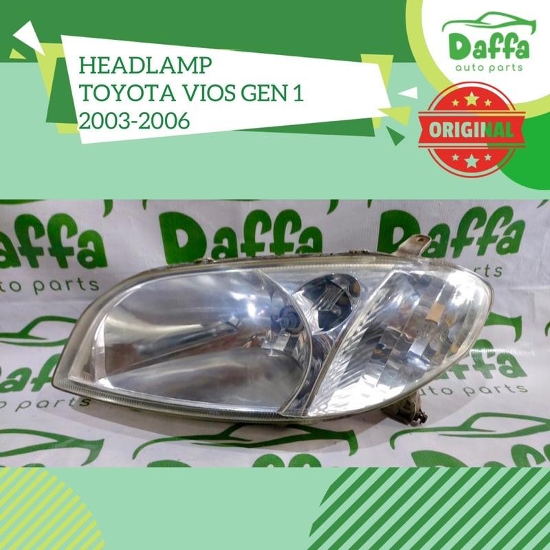 Headlamp Headlight Head Lamp Light Lampu Depan Utama Besar Mobil Toyota Vios Gen 1 2003 2004 2005 Or