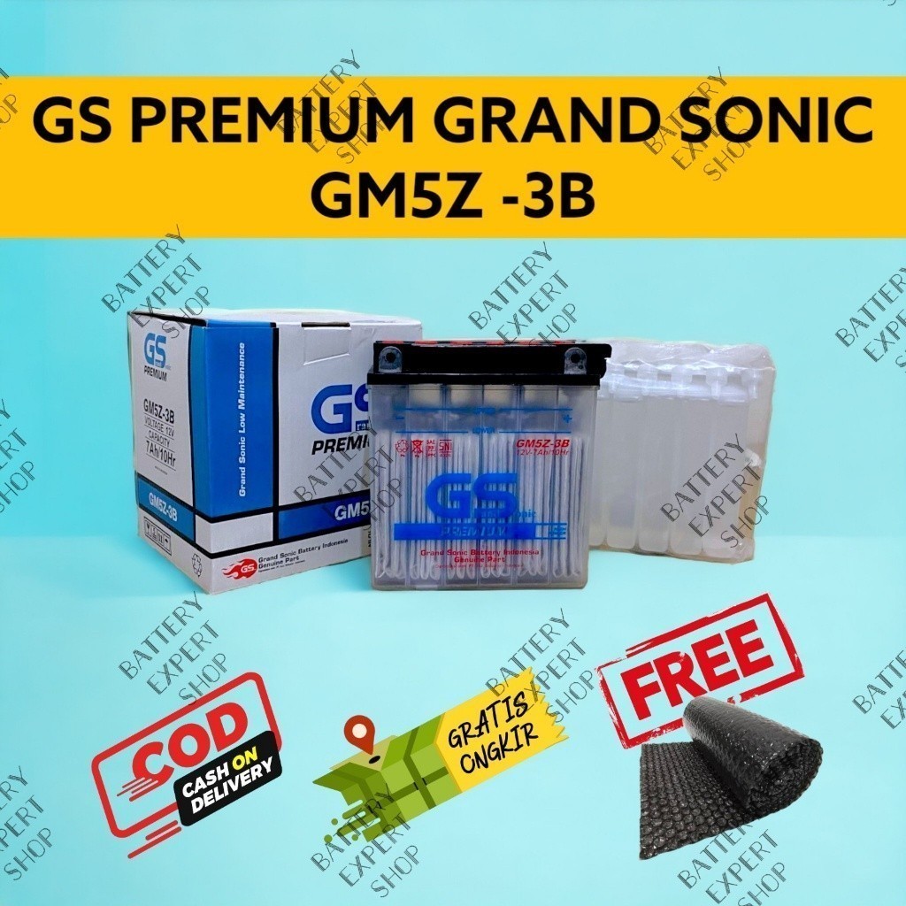 Aki Basah Motor Yamaha Vega R, Vega ZR GM5Z KIT GS PREMIUM Grand Sonic