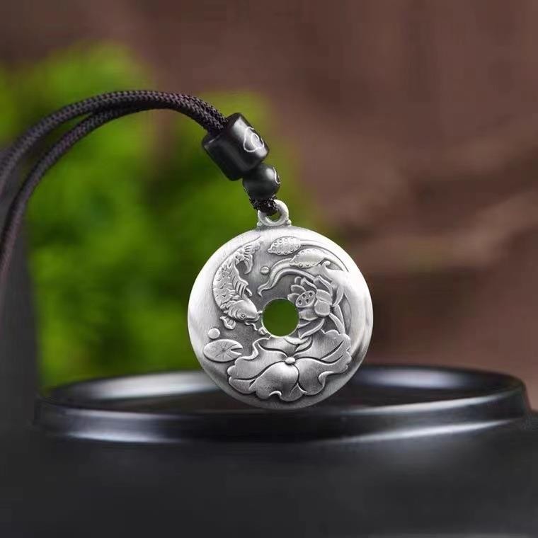 Liontin Gesper Pengaman Wanita999Kalung Perak Vintage Perak Murni Pria, Kalung Perak Vintage520Hadia