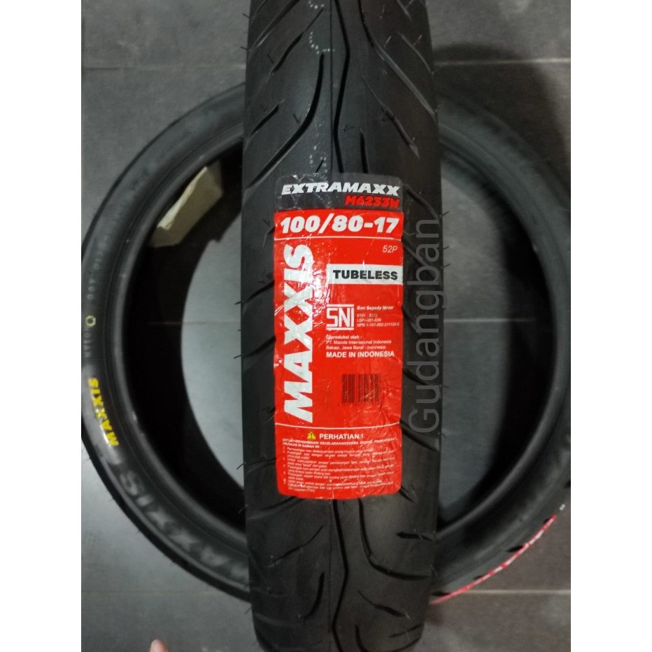 Terbaru Ban Maxxis Extramaxx 100 / 80 -17 Tubeless