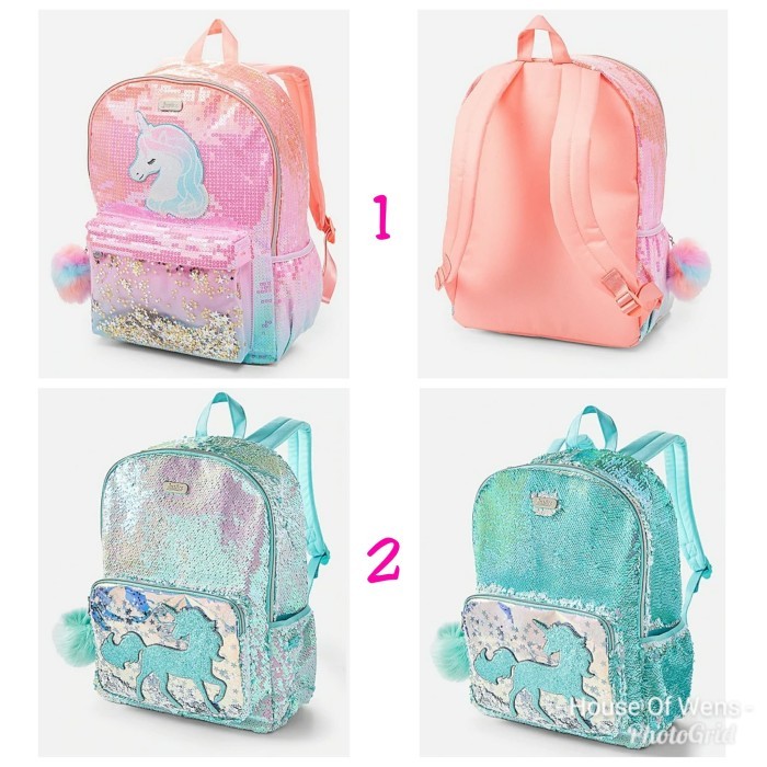 TERBARU JUSTICE UNICORN OMBRE SHAKY BACKPACK - TAS BACKPACK JUSTICE