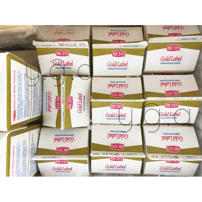 

PROMO SPECIAL Rich's Gold Label NON DAIRY Whipping Cream / Rich Richs Dairy Free Kode 330