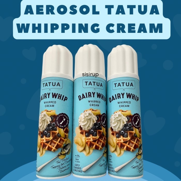 

TERBARU Aerosol Tatua Whipping Cream /Whip Cream Tatua Semprot / Whipped Cream Kode 733