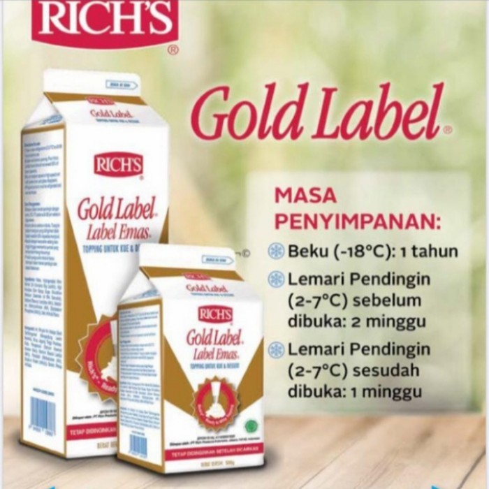 

BIG SALE richs gold label 907gr / label emas / rich's / rich / whipping cream Kode 1115