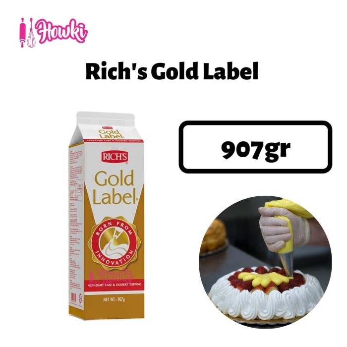 

KOMPLIT Whipping cream RICHS GOLD 907 ML Kode 1185