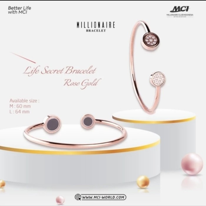 Bagus Gelang Mci - Lsb Rose Gold Gelang Kesehatan Mci Original