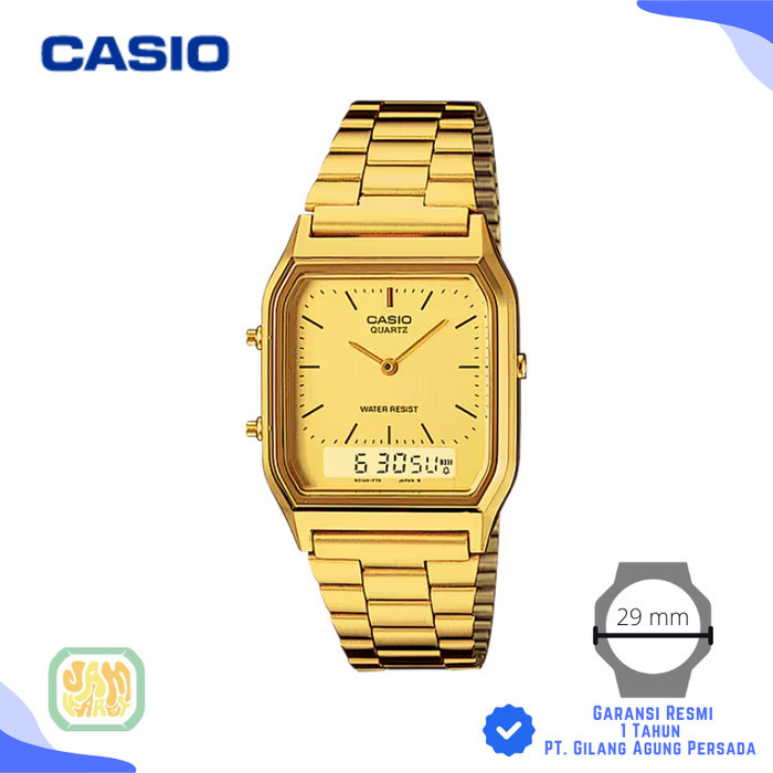 Jam Tangan Wanita Casio Aq-230Ga-9Dmq - Aq230Ga Gold Newsale