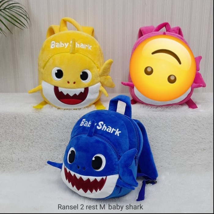 TERBARU ransel boneka 25cm baby shark hiu unicorn panda nemo kado tas sekolah