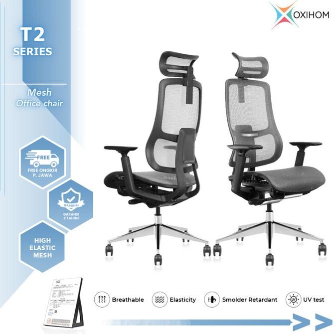 Oxihom T2 Full Mesh Kursi Kantor Kursi Gaming Belajar Jaring Hidrolik