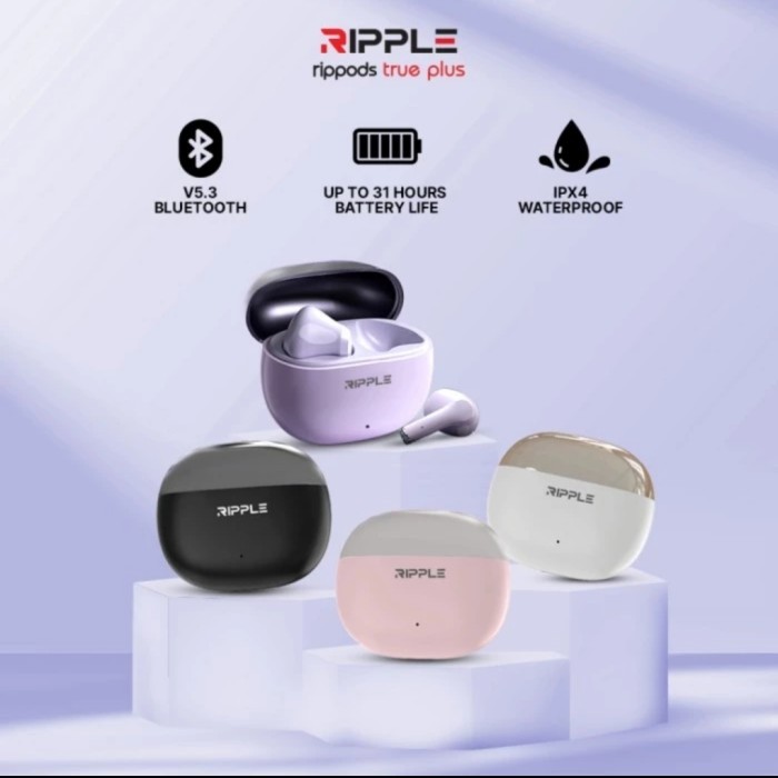 OBRAL Ripple Tws Rippods True Plus Headset earphone Bluetooth