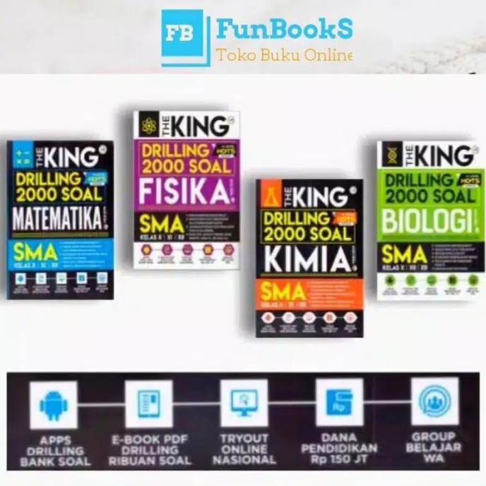 

Buku Soal SMA The King Drilling 2000 Matematika, Kimia, Fisika, Biolog