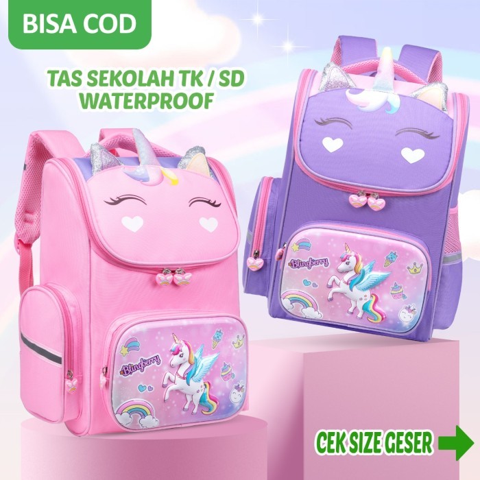 TERBARU Tas Sekolah Unicorn Ransel Sekolah Anak SD TK Import Tas Unicorn anak