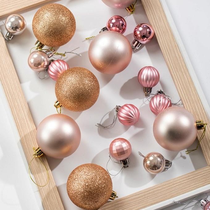 

Sale! Dekorasi aksesoris natal bola gantungan 6 pcs