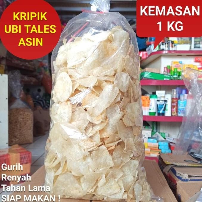 

BIG SALE KRIPIK UBI TALES / KERIPIK TALAS JUMBO ASIN GURIH KEMASAN 1 KG SIAP !!!!!