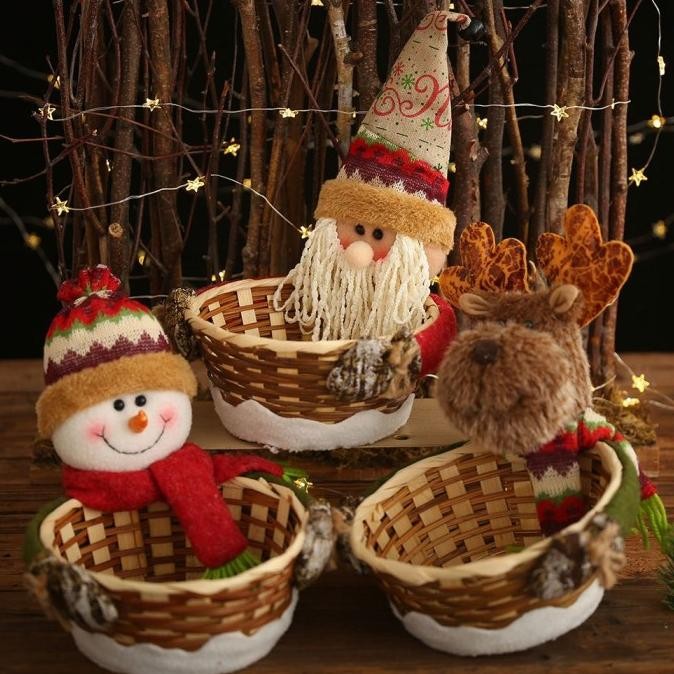 

Sale! Dekorasi natal basket mini karakter natal