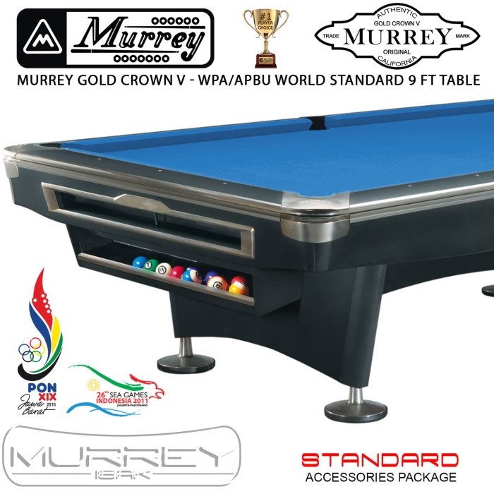 TERBARU Murrey Gold Crown V STD 9 ft Pool Table - Meja Billiard Biliar 9 feet