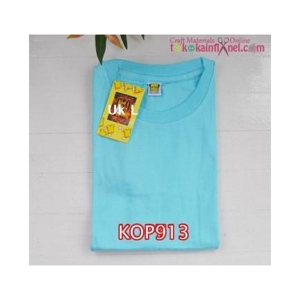 

KOP913KAOS POLOS UKURAN L WARNA BIRU TOSCA MUDA (PER PCS) SIAP KIRIM