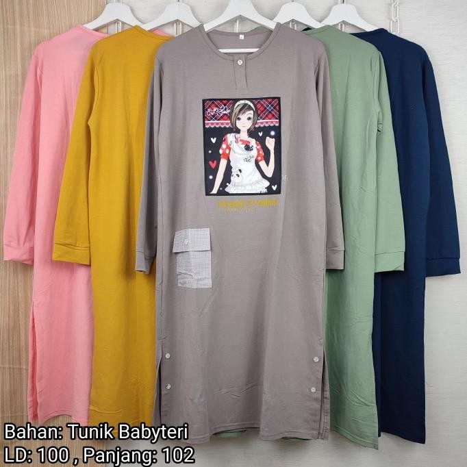 

Sale! Atasan tunik jumbo kantong 1 motif ANIME GIRL