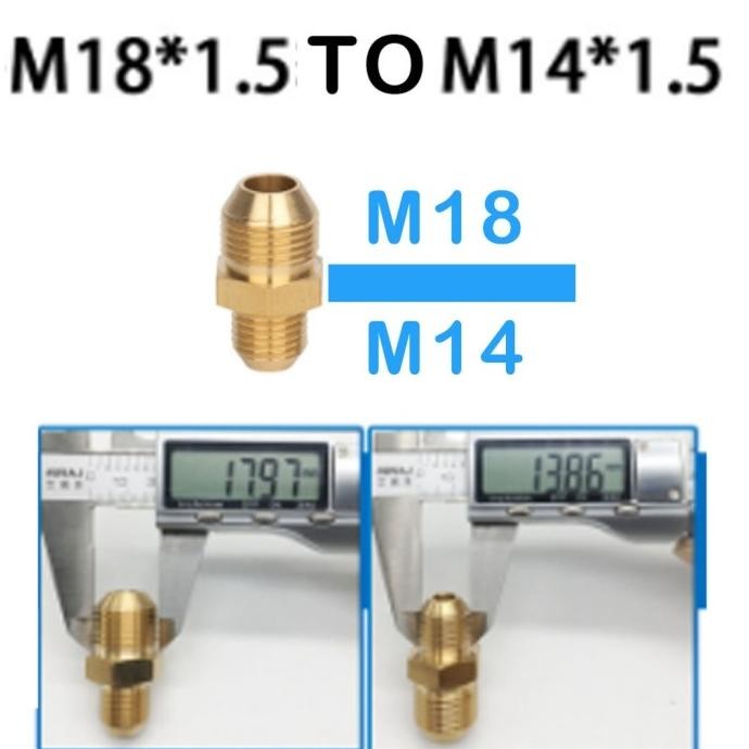 

SAMBUNGAN KONEKTOR NEPEL M18 X M14 ADAPTER KONVERTER SELANG HOSE JET CLEANER MALE TO MALE SIAP KIRIM