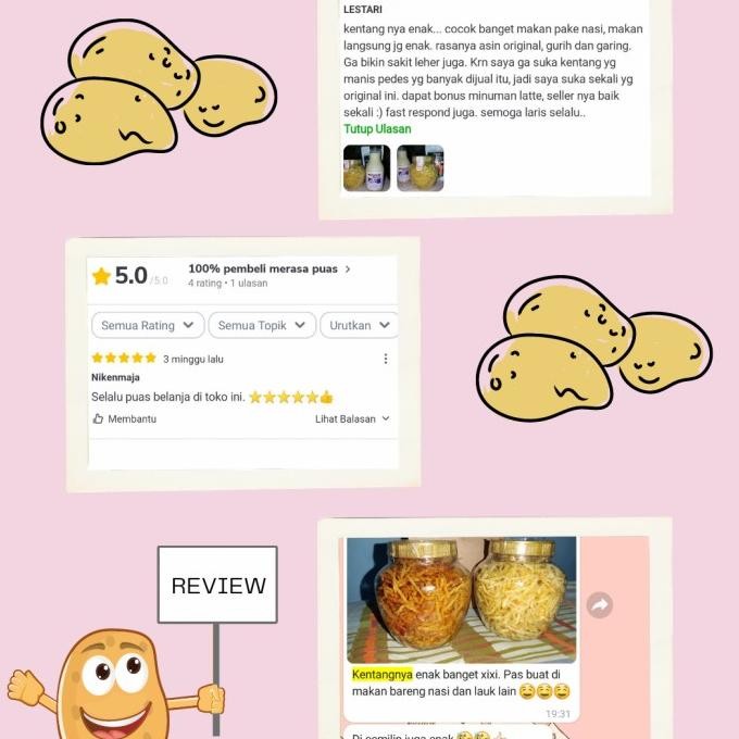 

BIG SALE KENTANG ASIN GURIH 500GR / KENTANG MUSTOFA / KENTANG KRIUK !!!!!