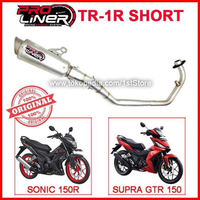 Proliner Tr 1R Short Sonic 150R Supra Gtr 150 Knalpot Racing Original