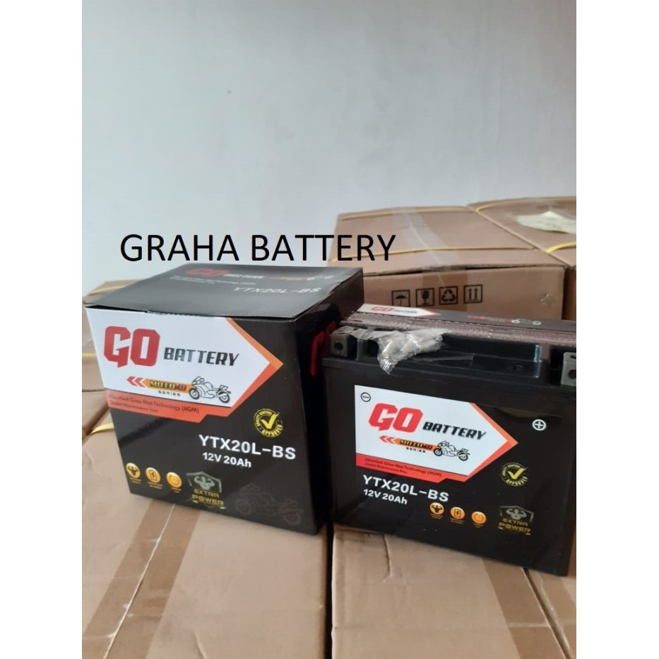 Aki Motor Go Battery Ytx20L-Bs Mf