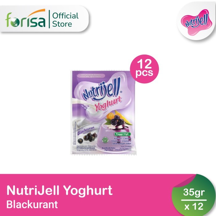 

Nutrijell Yoghurt Blackcurrant 35 gr 12 pcs
