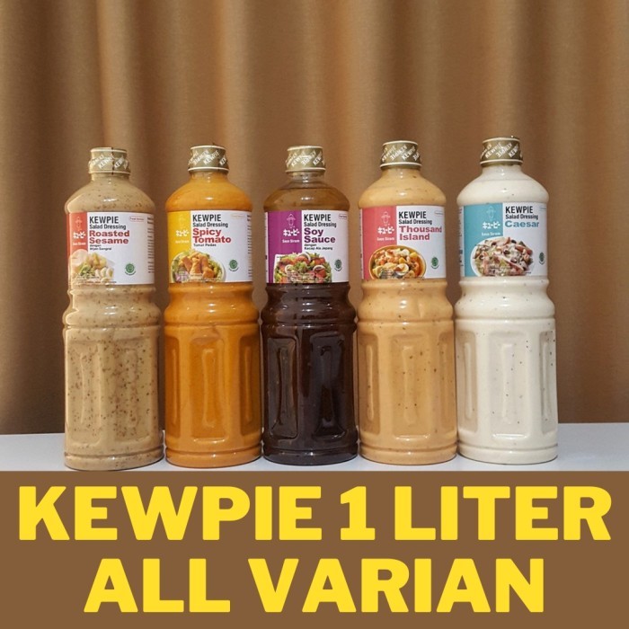 

Saus Salad Dressing Kewpie 1 Liter (Wijen Sangrai, Caesar, Thousand)
