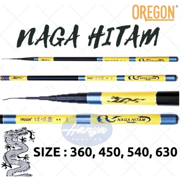 Joran Tegek Oregon Naga Hitam 360 450 540 630 Carbon Action Medium
