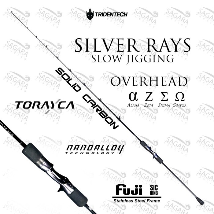 Joran Tridentech Silver Rays Joran Jigging Solid Carbon Ring Fuji