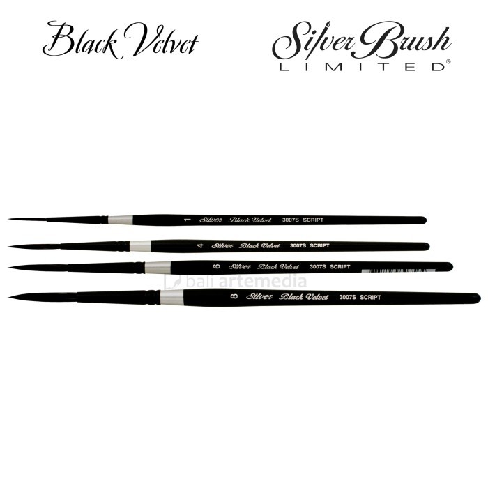 

Silver Brush Black Velvet - Script Line 3007S