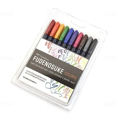 

Tombow fudenosuke Brush Pen "Hard Tip" 10 colors set