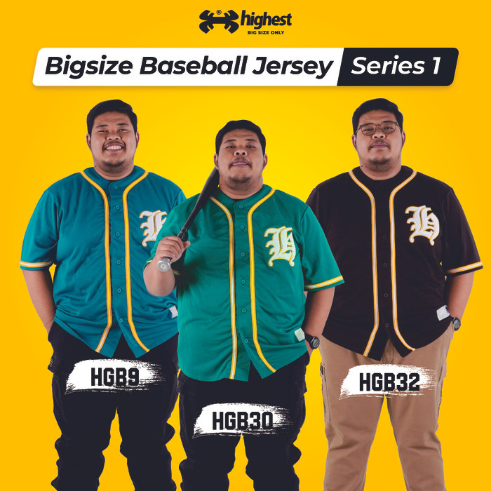 BAJU BASEBALL BIGSIZE JUMBO PRIA OLAHRAGA HGB KAOS HIGHEST